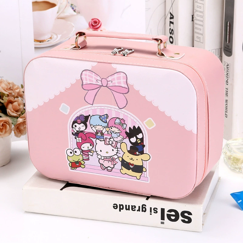 Косметичка (Sanrio) ручная, вместительная, милый мультяшный PU дорожный набор косметики