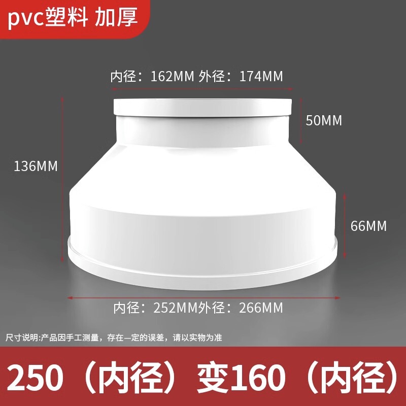 減圧継手、大小排気管、煙管、減圧リング、PVC水道管継手、卸売変換、100から75、75から50へ|undefined
