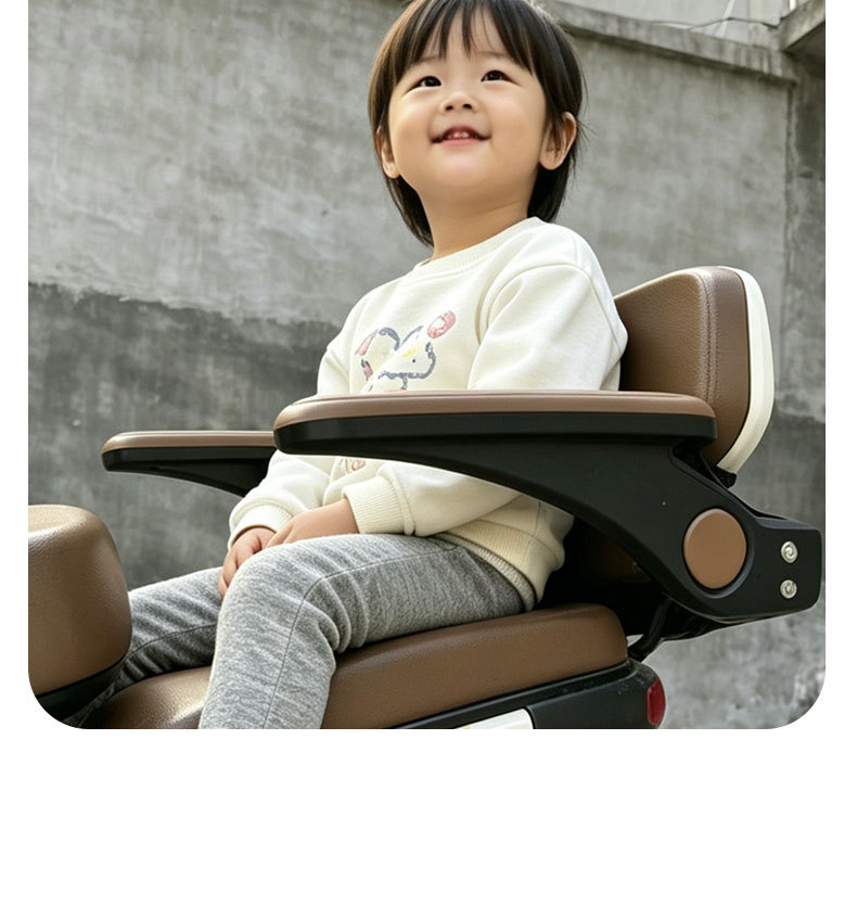 New electric motorcycle child seat safety armrest, rear-mounted universal scooter seat armrest protective accessory