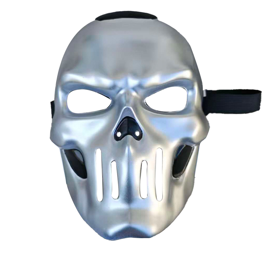 Máscara del carcelero de la fuerza del delta Cos prop de oro grabado máscara de rosa juego de rol de esqueleto image 5