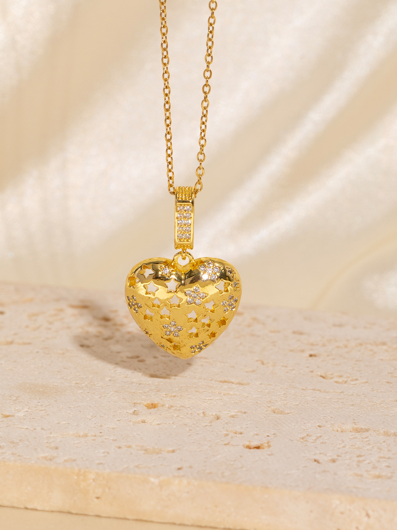 Holiday, Daily Occasion Copper Plating Heart Shape Pendant Necklace