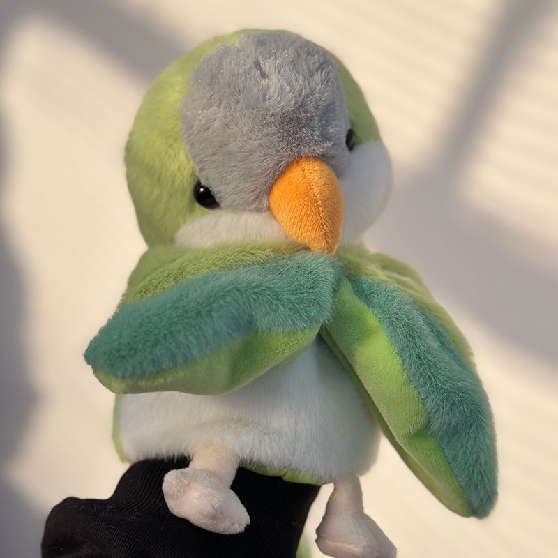 人気の鳥オウムハンドパペットぬいぐるみ人形インタラクティブパフォーマンスボイスパーカッション人形誕生日子供のギフト|undefined
