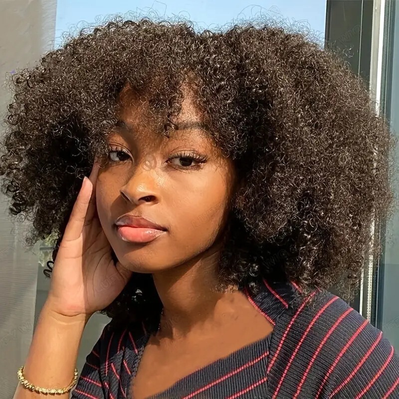 Cross-border European and American fashion wigs Africa hot-selling fluffy explosive head wigs small roll wigs headgear Cross-border European and American fashion wigs Africa hot-selling fluffy explosive head wigs small roll wigs headgear