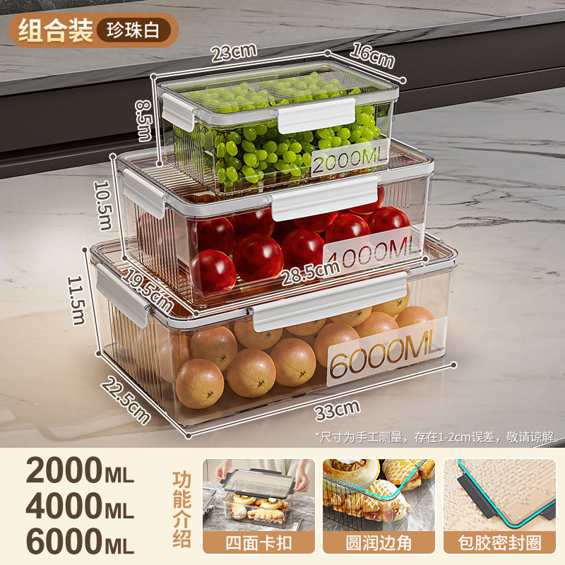 保鲜盒冷冻食物大容量整理盒冰箱收纳盒食品级水果饺子屏齐工厂店|undefined