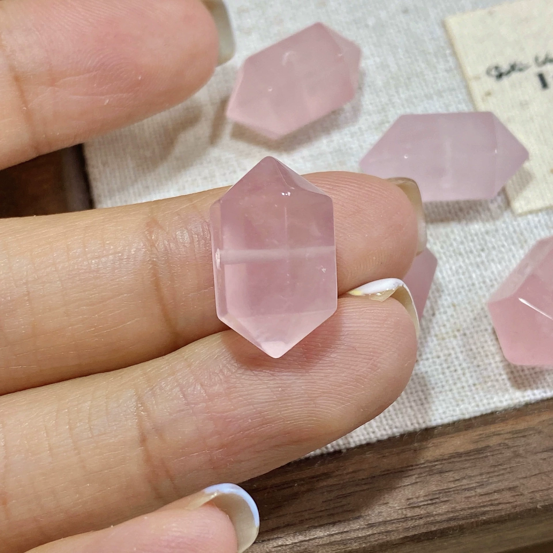 Natural Duo Bao Crystal Двойная скорость кристалл двойной кристалл двойной однопроходный DIY аксессуар Жёлтый кристалл двойной колонны Белый кристалл двойной однопроходный