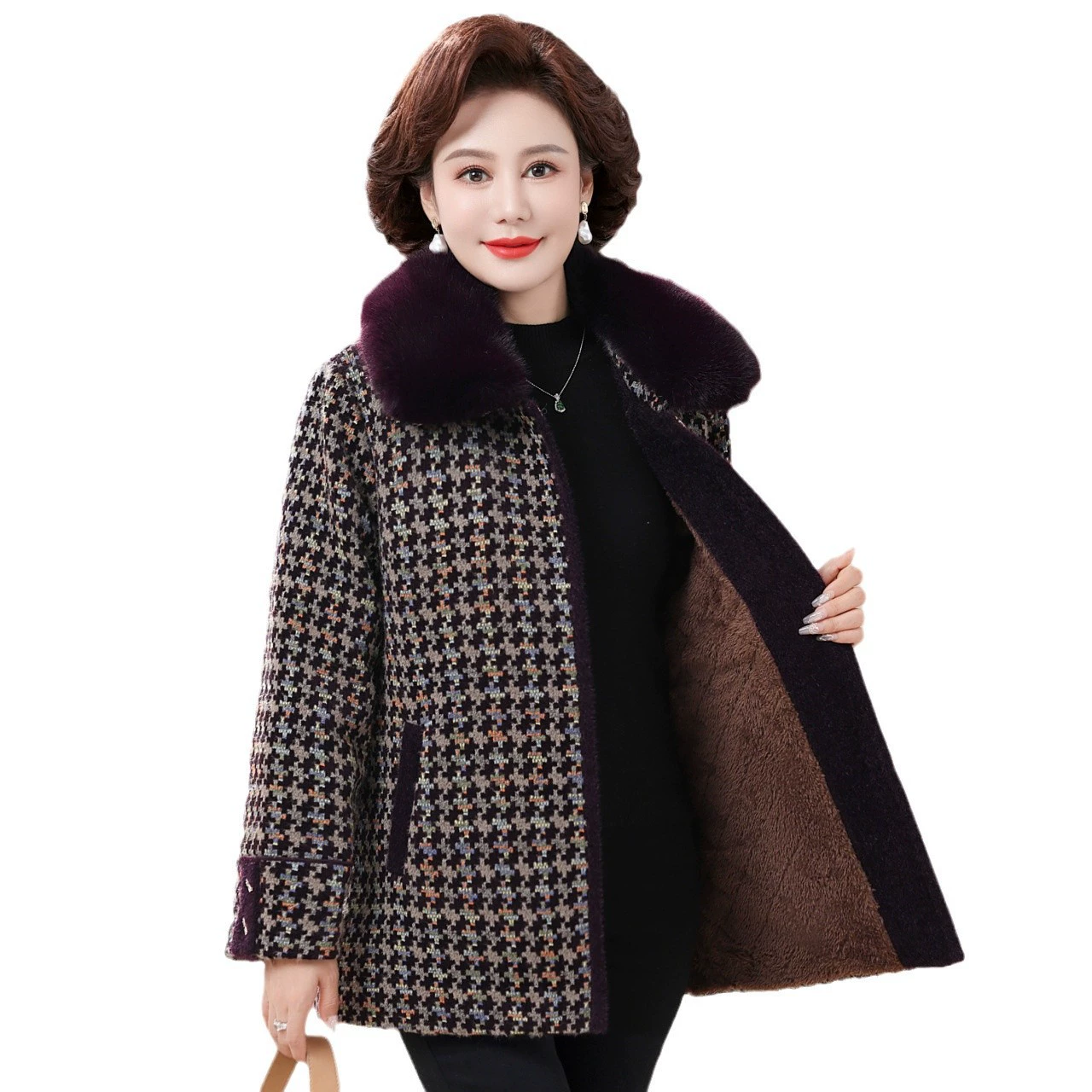 Зимняя одежда мамы плюшевая и толстая имитация норка бархатная куртка