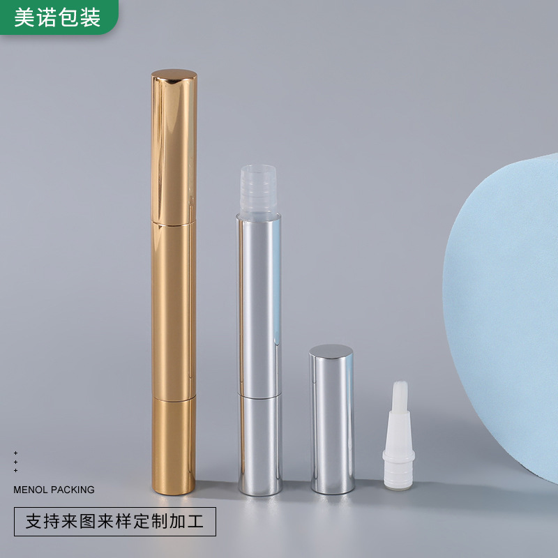 Customized 3ml Set Aluminum Press Pen Packaging Material Cosmetic Nail Polish Packaging Concealer Pen Cosmetic Packaging Bottle
