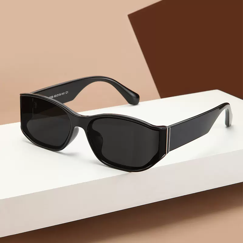 欧美风网红复古高级感曲面墨镜女款猫眼跨境款防紫外线太阳眼镜