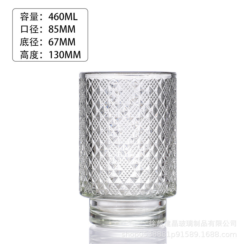 Glas de vela de vidrio transparente grosado gran taza de doble sección cena romántica vela diy candelabro accesorios adornos