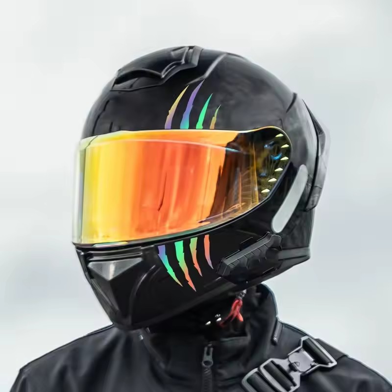 Monster Ghost Claw Scratch Sticker Personalisierte Kreative DIY Offroad Motorrad Helm Dekoration_voghion.com