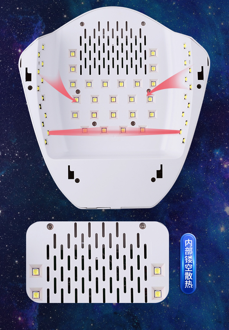 New Extra Large Power Storage Nail Lamp S90P Super Fast Curing Adhesive Phototherapy Lamp Dual Hand Wireless Charging Phototherapy Dryer