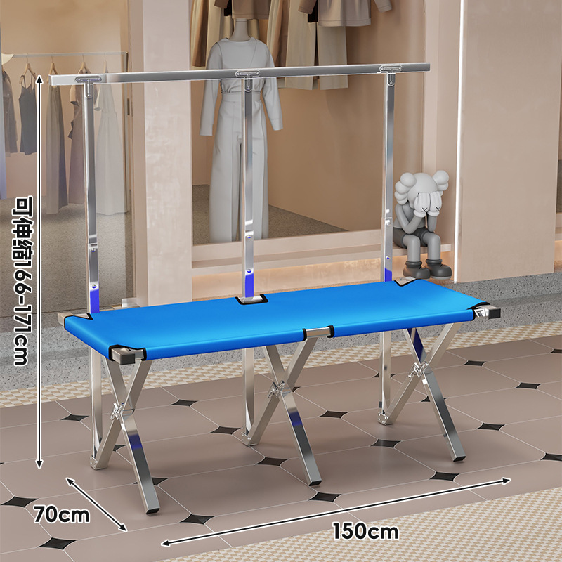Estante Plegable para Puesto, Tubo de Hierro y Tela Oxford, Retráctil y Portátil, para Mercado Nocturno