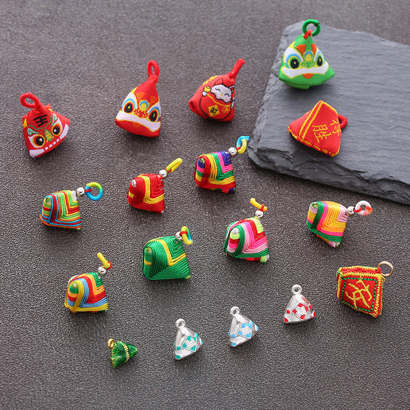 Dragon Boat Festival five-color rope small zongzi pendant ethnic style hand-woven Dragon Boat Festival Zongzi diy bracelet accessories Dragon Boat Festival five-color rope small zongzi pendant ethnic style hand-woven Dragon Boat Festival Zongzi diy bracelet accessories