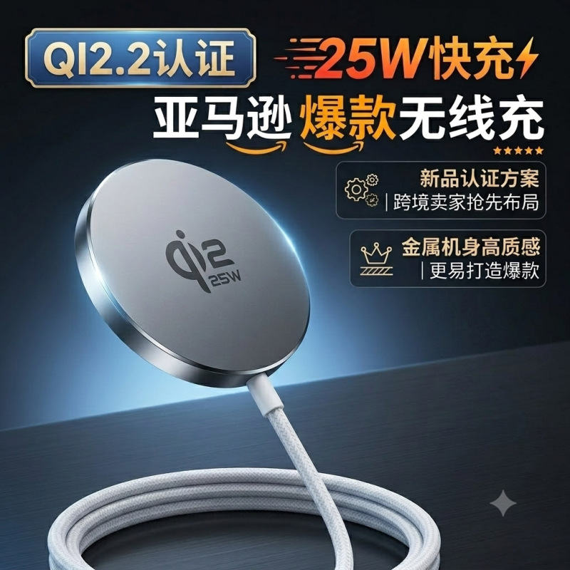 Magsafe Wireless Charger 25W Fast Charging Qi2.2 Metal Desktop Wireless Charger Apple 17 Amazon Hot Seller Magsafe Wireless Charger 25W Fast Charging Qi2.2 Metal Desktop Wireless Charger Apple 17 Amazon Hot Seller