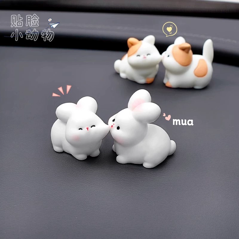 Автомобильные украшения милые лица маленькие животные украшения автомобильные средние контрольные экраны зеркала заднего вида