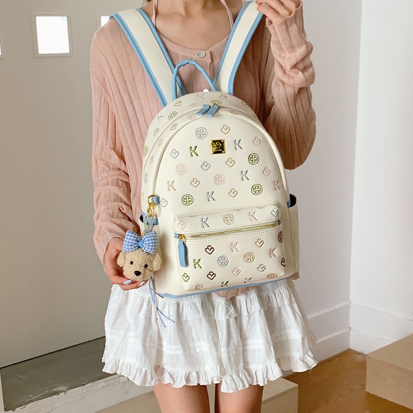College style verano diseño de mujer impresión mochila de viaje nueva mochila 2026 nicho popular gran capacidad sensación de mochila