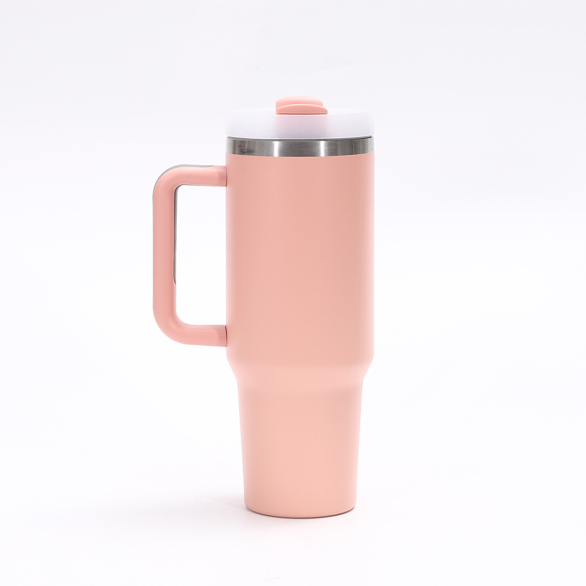 Taza de coche con mango de 40oz transfronterizo Taza de aislamiento de acero inoxidable 304 de doble capa de vacío Taza de hielo de gran capacidad con pajita