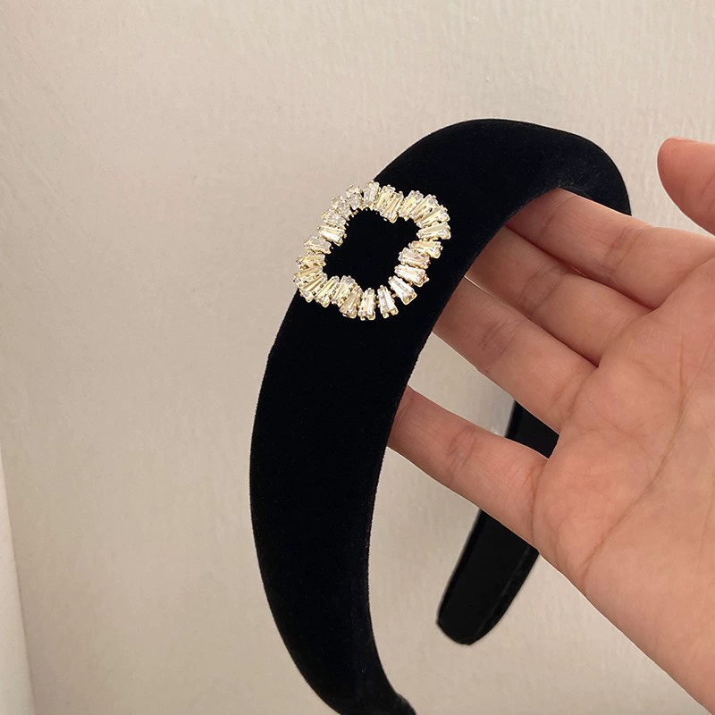 Ободок (стиль Chanel) — черная лента и широкий палитра цветов, элегантный корейский дизайн