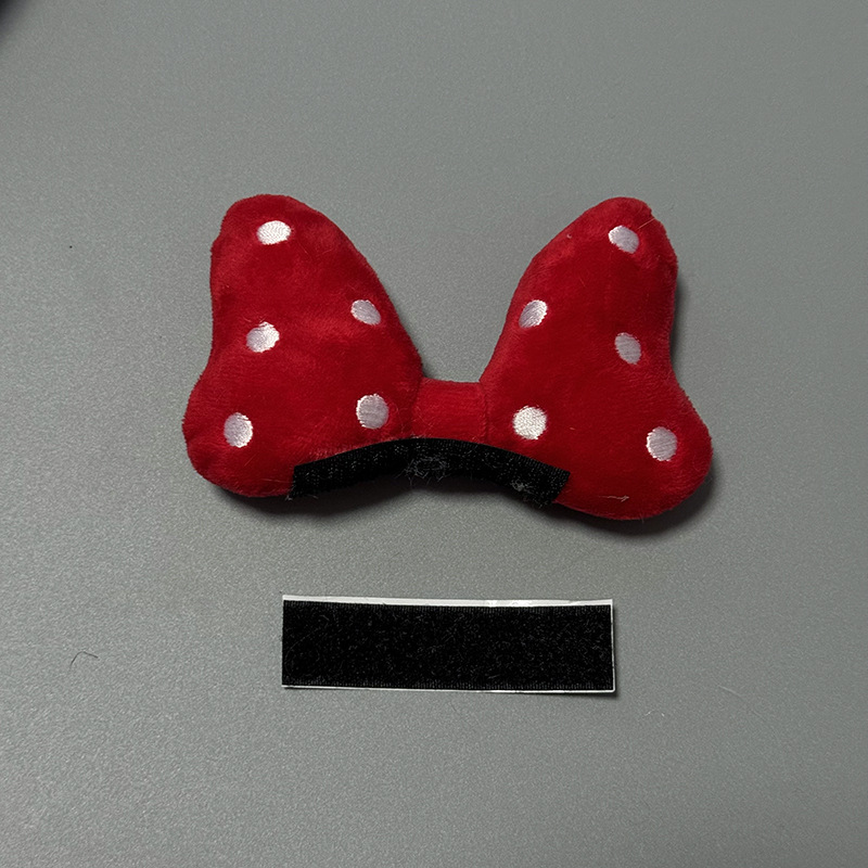 Universal Electric Vehicle Decoration Bow Helmet Decoration Polka Dot Bow Quick Release (Auto Parts and Accessories) - polka-dot-bow