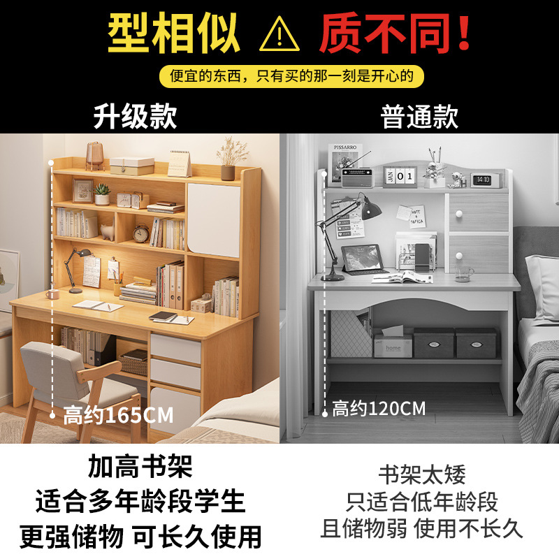 Escritorio, estantería, escritorio integrado, estudio en casa para estudiantes de secundaria, escritorio, escritorio para computadora de escritorio