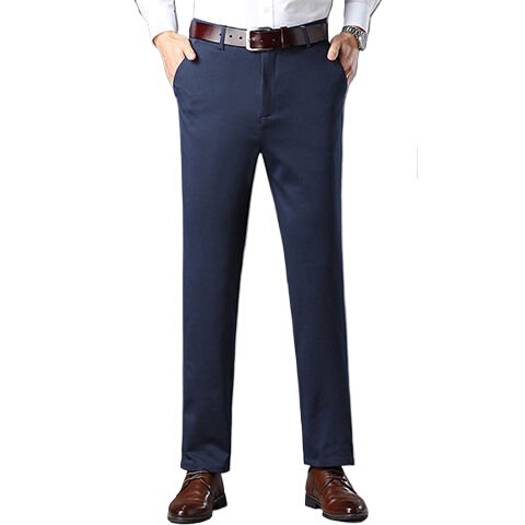 Spring and autumn new men's business casual trousers middle-old loose straight mid-waist men's pants high-waist fashionable father's dress