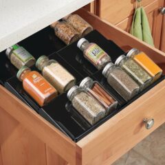 三層引き出し整理板プラスチック整理段板伸縮可能調味料棚PET香料収納棚