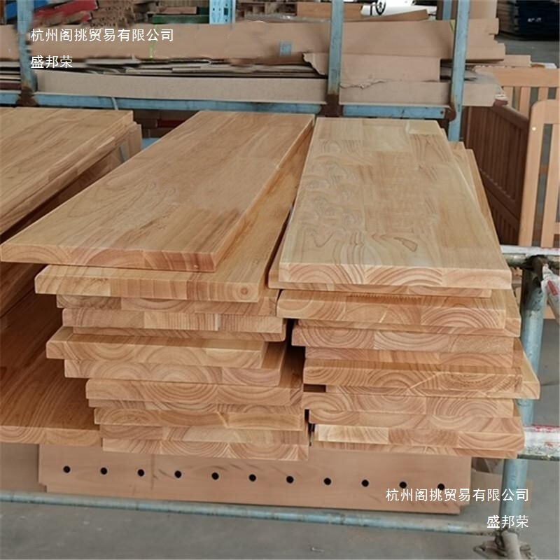 Rubber Wood Finger Joint Board Knot-Free E0 Grade Solid Wood Board Step Board Solid Wood Board Desktop Board Desktop