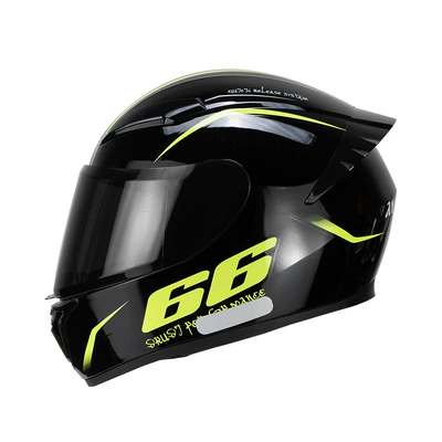 Motosiklet kaskı (dəbilqə) — Vehicle Lightweight and Breathable - bright-black-66-m