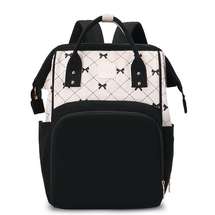 Bolsa de impresión de moda para mamás portátil versátil almacenamiento de botellas de leche bolsa de madre y bebé al aire libre mochila de viaje multifuncional portátil