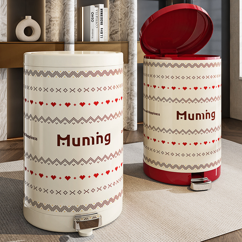 Carefully Selected Foot-Operated Trash Cans, Cute Waste Baskets, Large Capacity Waste Baskets for Kitchen, Living Room, Bedroom, Bathroom, with Lid and Waterproof Feature Carefully Selected Foot-Operated Trash Cans, Cute Waste Baskets, Large Capacity Waste Baskets for Kitchen, Living Room, Bedroom, Bathroom, with Lid and Waterproof Feature