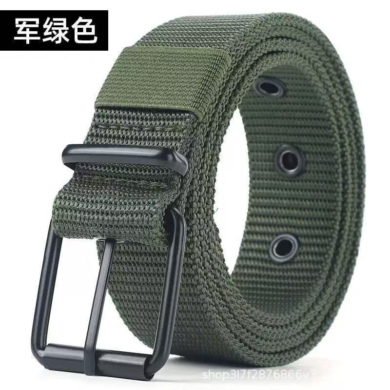 軍事訓練ベルトピンバックルナイロンベルト多孔質アイベルト学生青少年カジュアル軍事訓練パンツベルト工場卸売|undefined