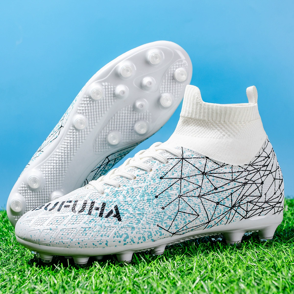 Трансграничные основные футбольные ботинки новые длинные ботинки молодежный футбол на открытом воздухе профессиональный игрок тренировочная обувь