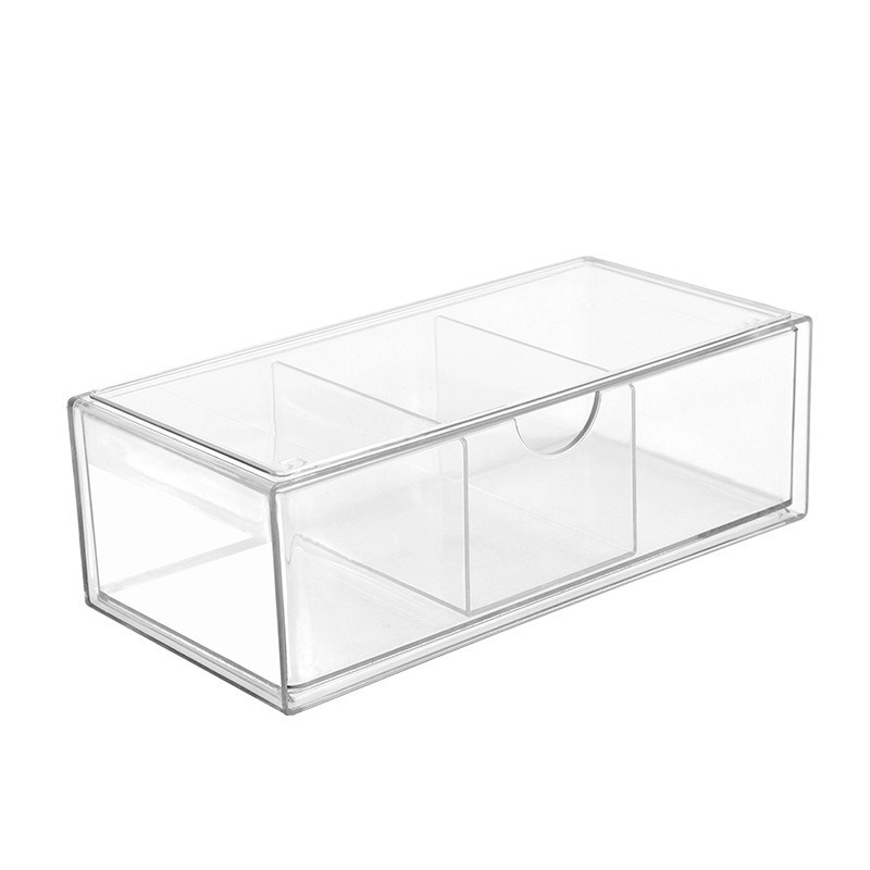 Caja de cajón de escritorio acrílico transparente estante de escritorio dormitorio papelería caja de almacenamiento de cosméticos