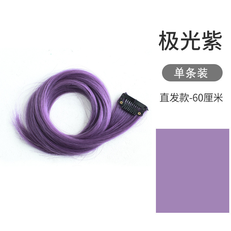 Gradiente orejas colgantes pelucón mujer verano pinch pelucón de color cabello largo extensión de cabello falso cabello colgante teñido pelucón