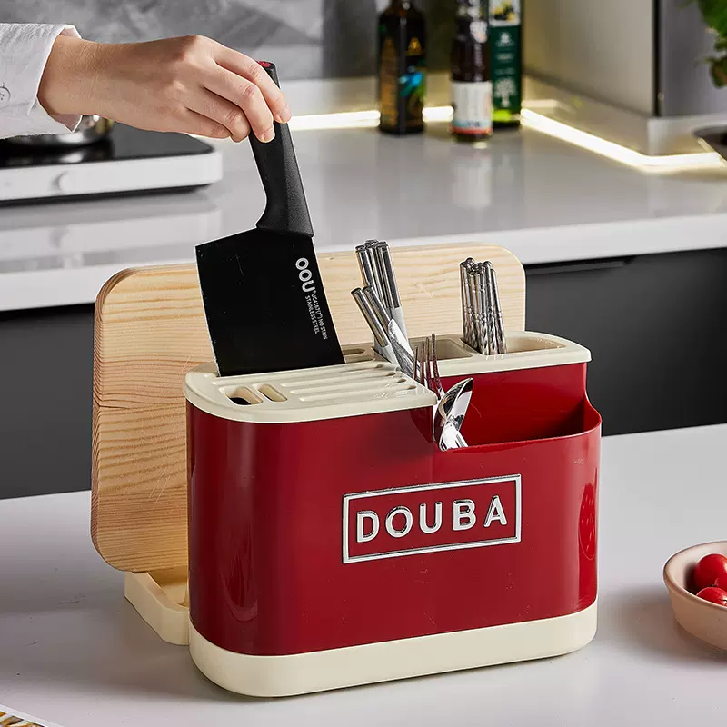 轻奢厨房刀具置物架菜刀锅盖砧板收纳架筷筒筷笼刀架一体厨房用具