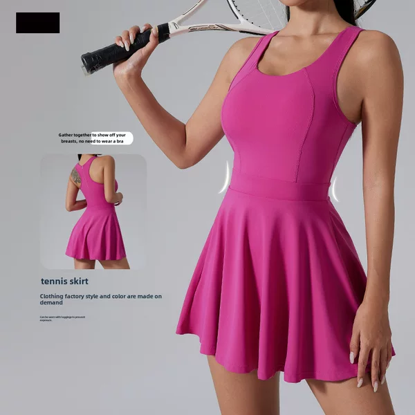 Outdoor Summer Sports tennis dress women's sports leisure Yoga Fitness beauty back sexy training Sports Skirt
