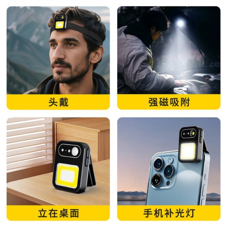跨境现货厂家直供户外多功能便携头灯强光迷你小手电筒长续航灯具|undefined