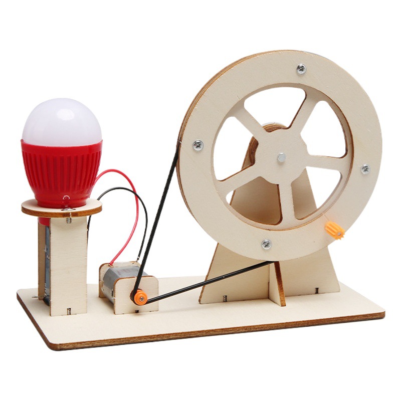 Experimento científico para estudiantes de primaria Generador de manivela simple Tecnología para niños pequeños Fabricación de materiales de bricolaje hechos a mano para niños