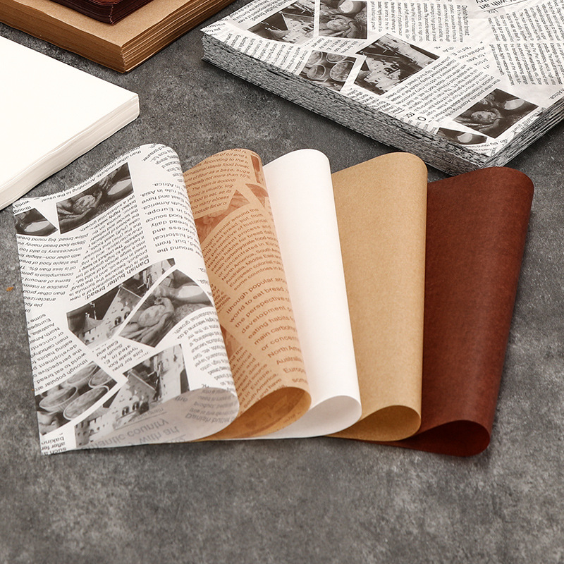 Fried Food Liner Paper, American-Style Oil-Proof & Absorbent Paper—Ideal for Baking Trays, Snack Wrapping, and Packaging for Fried Chicken, Fries, and Burgers