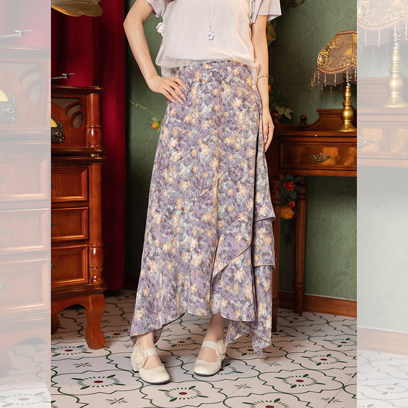 Zhang Jiayuan's New Floral Long Dress for 2025 # K0008