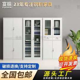 文件柜铁皮柜带锁现代简约钢制北京落地储物柜矮柜办公柜更衣柜