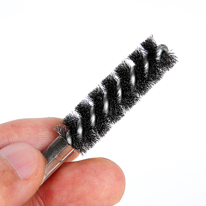 1/4 pulgadas (6.35mm) barra hexagonal cepillo de alambre 304 alambre de acero inoxidable barra de golf cepillo de limpieza tubería
