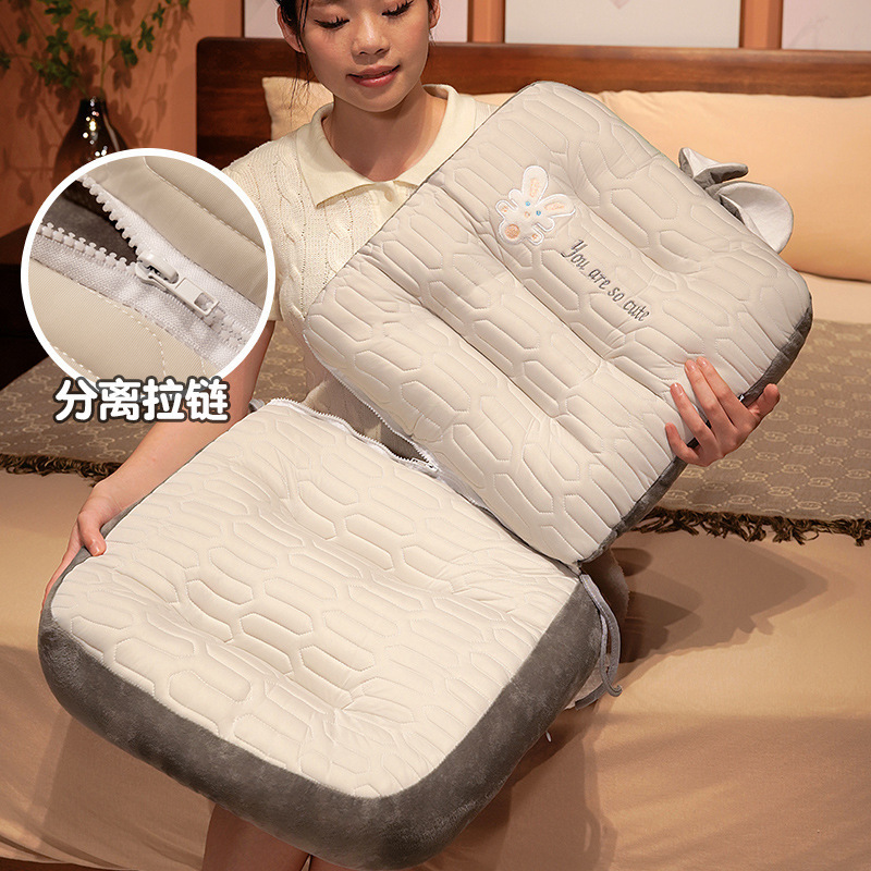 Cojín de espalda de látex de hielo, cojín de respaldo de una chica, tema de conducción de dos aumentos de altura, cojín de silla de oficina de verano