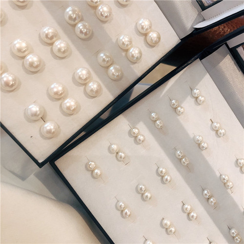 Wholesale Freshwater Genuine Pearl Earrings, Hypoallergenic Korean-Style Eardrops with a Premium Finish—Random Selection