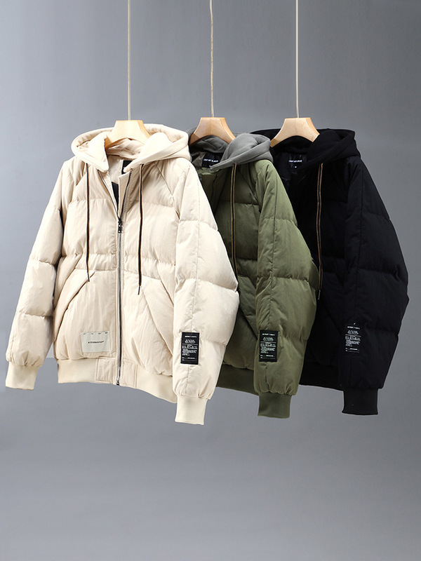 G139 Japanese Winter New Warm Thickened Casual Men's Youth Hooded Down Jacket Baseball Jacket
