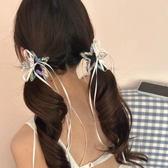 星星蝴蝶结飘带抓夹女高级感发夹后脑勺芭蕾风盘发鲨鱼夹甜美发饰
