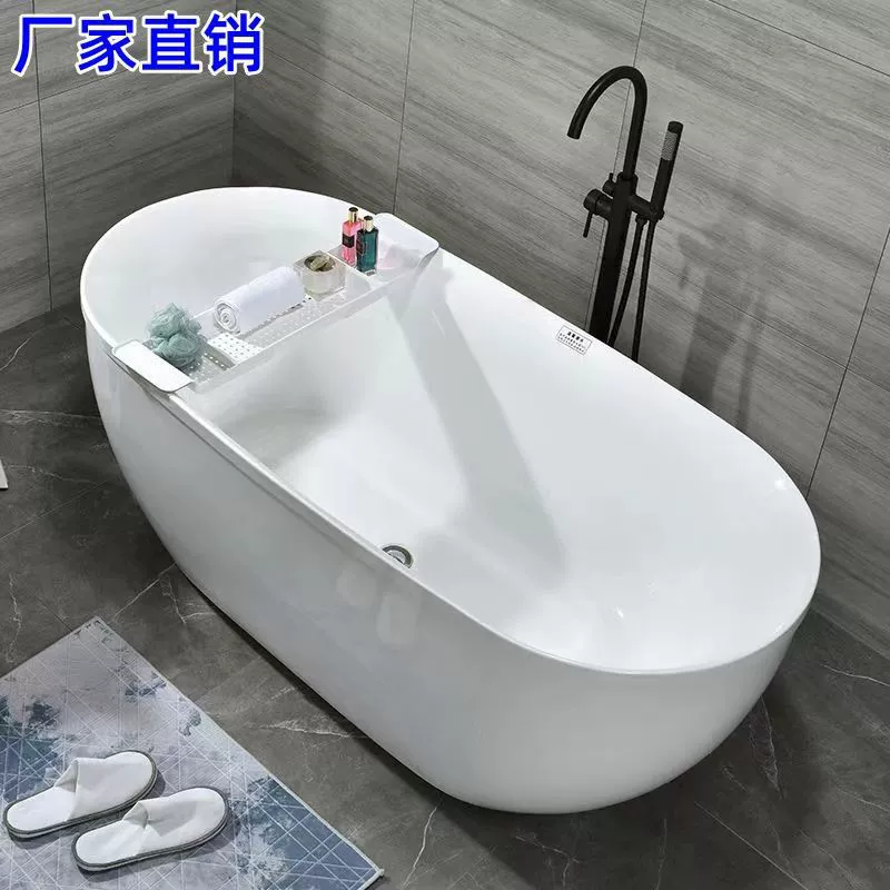 Акриловая домашняя малогабаритная отдельная двухслойная изолированная ванна для взрослых в японском стиле для спа-бара