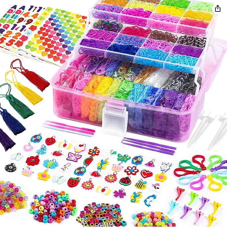 Big tool box three-layer rubber band Loom Rainbow Loom Loom Bands suit woven toy bracelet cross-border Big tool box three-layer rubber band Loom Rainbow Loom Loom Bands suit woven toy bracelet cross-border
