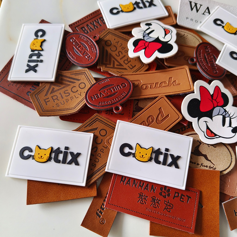 2025秋冬真皮手工缝制小熊兔子皮革商标布标鞋帽装饰耐磨配件