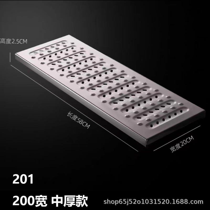 304 ステンレス鋼の溝カバーキッチン下水道マンホールカバー排水溝肥厚滑り止め溝カバーグレーダーボード|undefined